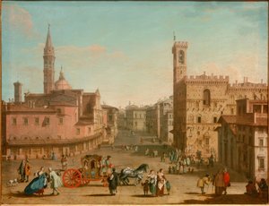 The Piazza San Firenze by Giuseppe Zocchi