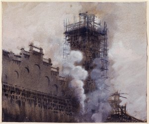 The Construction of the Trocadéro in 1876 by Giuseppe de Nittis