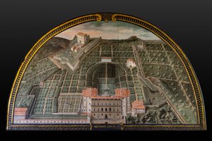 Pitti Palace, Boboli Gardens and Belvedere Fort in Florence by Giusto Utens