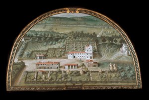 View of Villa di Colle Salvetti near Livorno, Italy by Giusto Utens