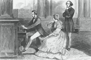Prince Albert of Saxe playing in front of Queen Victoria and Felix Mendelssohn Bartholdy
