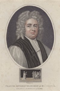 Francis Atterbury, Bishop of Rochester (coloured engraving) by Godfrey (after) Kneller