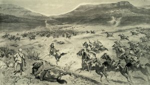 The Last Stand Made By The Boers Before Kimberley-Charge of British Cavalry by Godfrey Douglas Giles