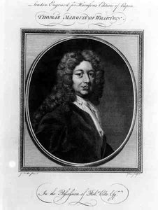 Portrait of Thomas Wharton, First Marquis of Wharton (1648-1715), engraved by John Goldar