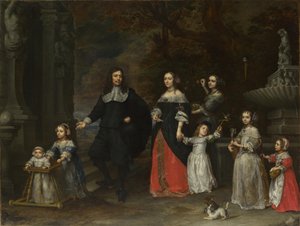 A Family Group, ca 1664 by Gonzales Coques