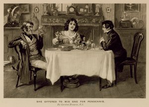 Illustration for The History of Pendennis by Thackeray by Gordon Frederick (after) Browne