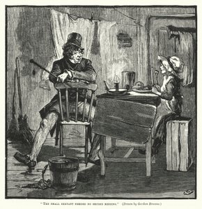 The small servant needed no second bidding (engraving) by Gordon Frederick (after) Browne