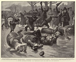 A Novel Entertainment: An Obstacle Race on the Ice at Hamburg by Gordon Frederick Browne