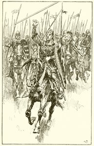 Normans Charging at the Battle of Hastings by Gordon Frederick Browne