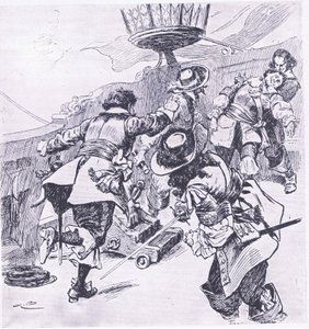 The death of Von Tromp 31st July 1653 by Gordon Frederick Browne