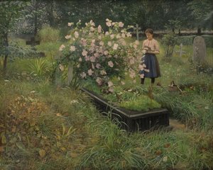 Graveyard Scene by Gottfrid Kallstenius