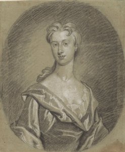 Portrait of a Lady, Bust, in Oval by Gottfried Kneller