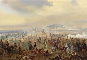 The Battle of Leipzig in October 1813 by Gottfried Willewalde