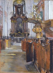 Interior of St. Michaelis in Hamburg by Gotthardt Johann Kuehl