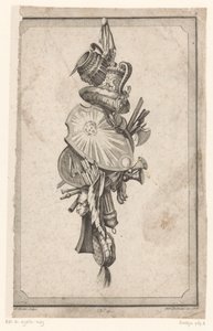 Trophy with Vases and Shield by Gottlieb Friedrich Riedel
