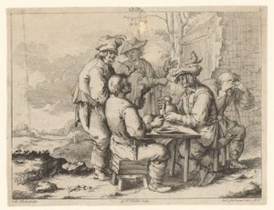 Five Farmers at a Table Outdoors