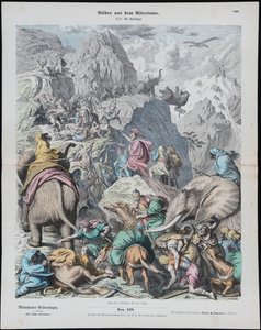 Hannibal Crosses the Alps from Münchener Bilderbogen by Gottlob Heinrich Leutemann