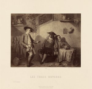 Les Trois Buveurs by L. Somers by Goupil and Cie.