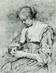 The seamstress by Govaert Flinck