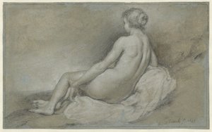 Seated Female Nude, Seen from the Back
