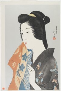 Woman Holding Towel (October 1920) by Goyo Hashiguchi