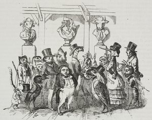 Exit from theater by Grandville