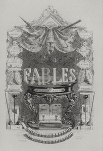 Fables de de las Fountaine titlepage by Grandville