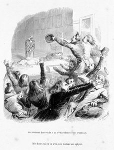 The Romans have the first representation of Hernani by Victor Hugo. Cartoon In 