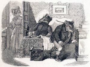 The City Rat and the Field Rat - Fables by La Fontaine by Grandville