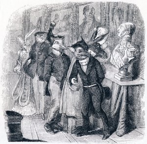 The Fox and the Bust - Fables by La Fontaine by Grandville
