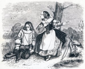 Tircis & Amarante - Fables by La Fontaine by Grandville
