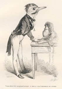 You Are Going to Be a Great Scholar, and I Will Announce It to the World. Illustrated vignettes by JJ Granville. Engraving signed Tamisier in the section titled 