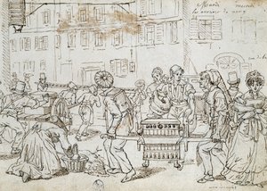 Workers of Nancy, drawing by Jean-Jacques Grandville
