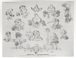 Calligraphic Exercises, 1832 by Grandville