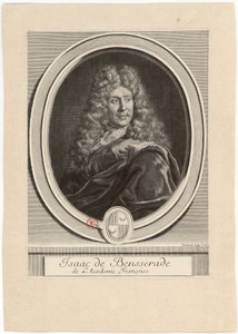 Isaac de Bensserade of the French Academy by Gérard Edelinck