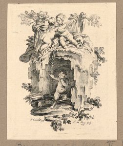 Cherubs Around a Cave