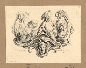 Cupid as a Monk Holding a Caduceus by Gravelot