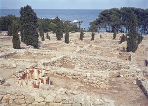 Greek ruins of the port of Emporion by Greek