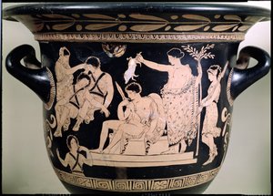Orestes as a Suppliant at the Shrine of Apollo in Delphi (detail) by Greek