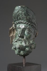 Vessel spout in the form of the head of Herakles