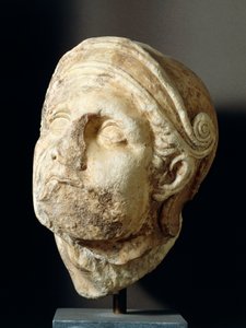 Warrior Head by Skopas from Front of Athena Alea Temple at Tegea, 4th Century BC