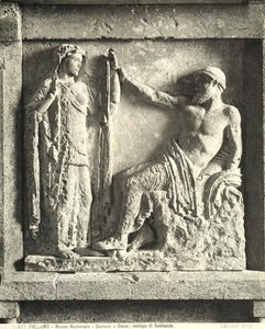 Zeus and Hera, metope from Temple E in Selinunte, Sicily