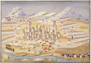 Battles around Thebes (plate 22) from Pictorial History of the Greek War of Independence by General Makryjannis by Greek School