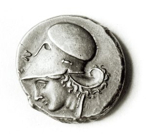 Didrachma of Heracles: obverse depicting Athena by Greek School