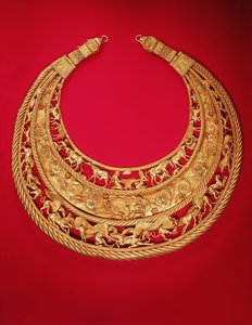 Necklace with pastoral scenes by Greek School