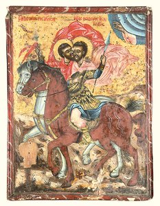 Saints Theodore Tyron and Theodore Stratelates by Greek School