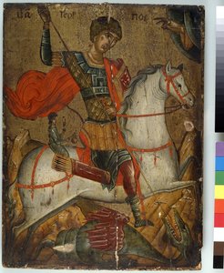 St. George slaying the Dragon, icon, Creto-Venetian School