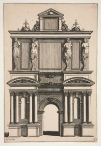 Design for an Arch with Four Term Figures by Gregoire Huret