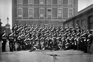 Non-Commissioned Officers of the 1st Life Guards at Knightsbridge Barracks, London, 1896 by Gregory and Co