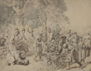 Grape Harvesting by Grigori Grigorevich Gagarin